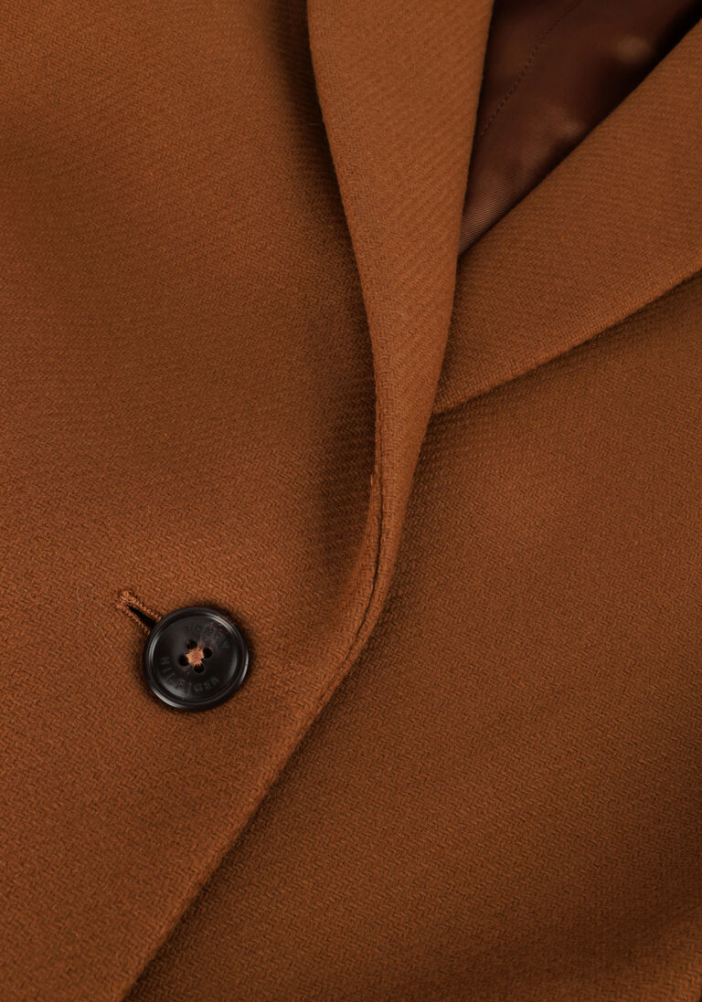 TOMMY HILFIGER cognac tommy hilfiger mantel wool blend classic coatd