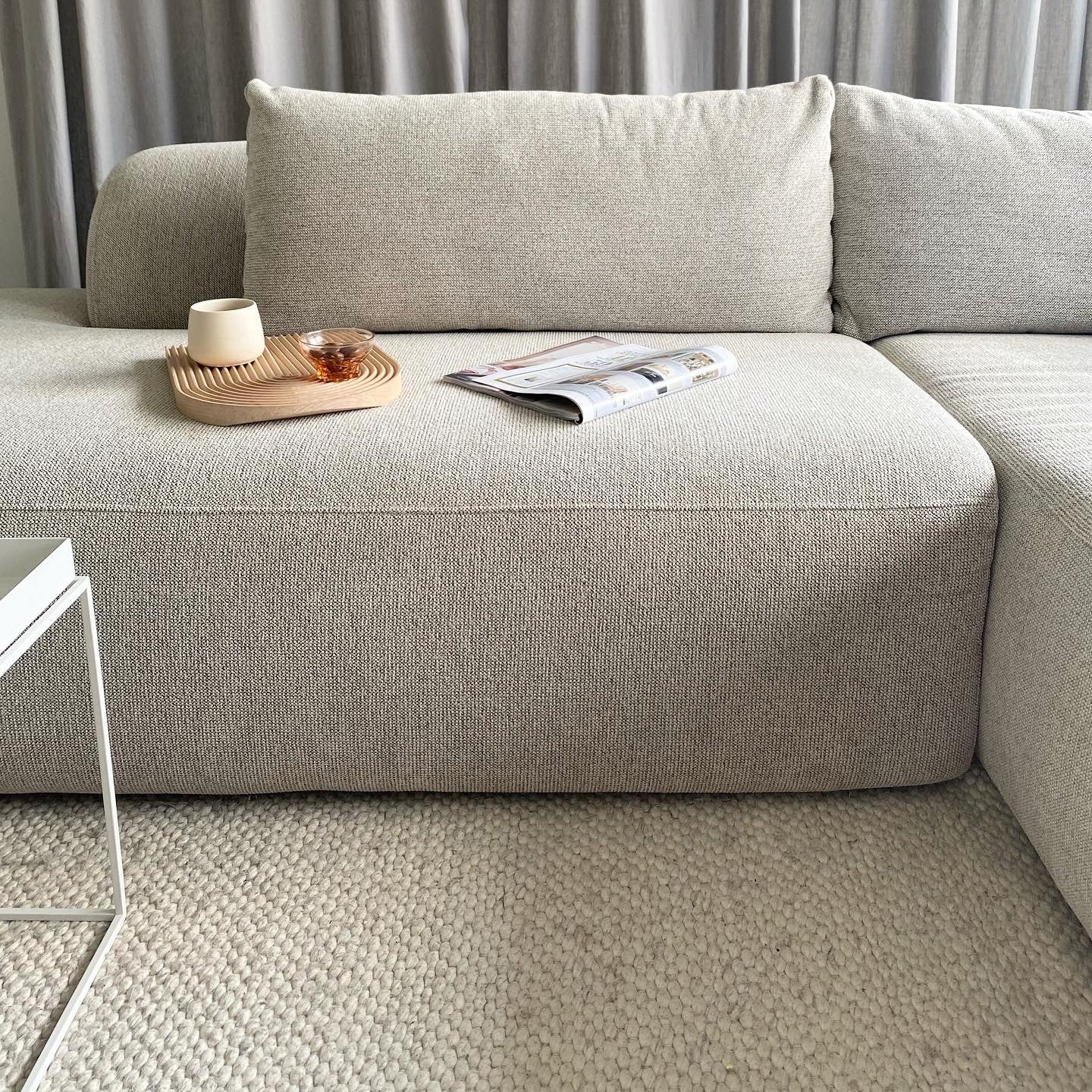 4X6 SOFA X6 modulaire hoekbank B rechts  beige melange - 288 cm