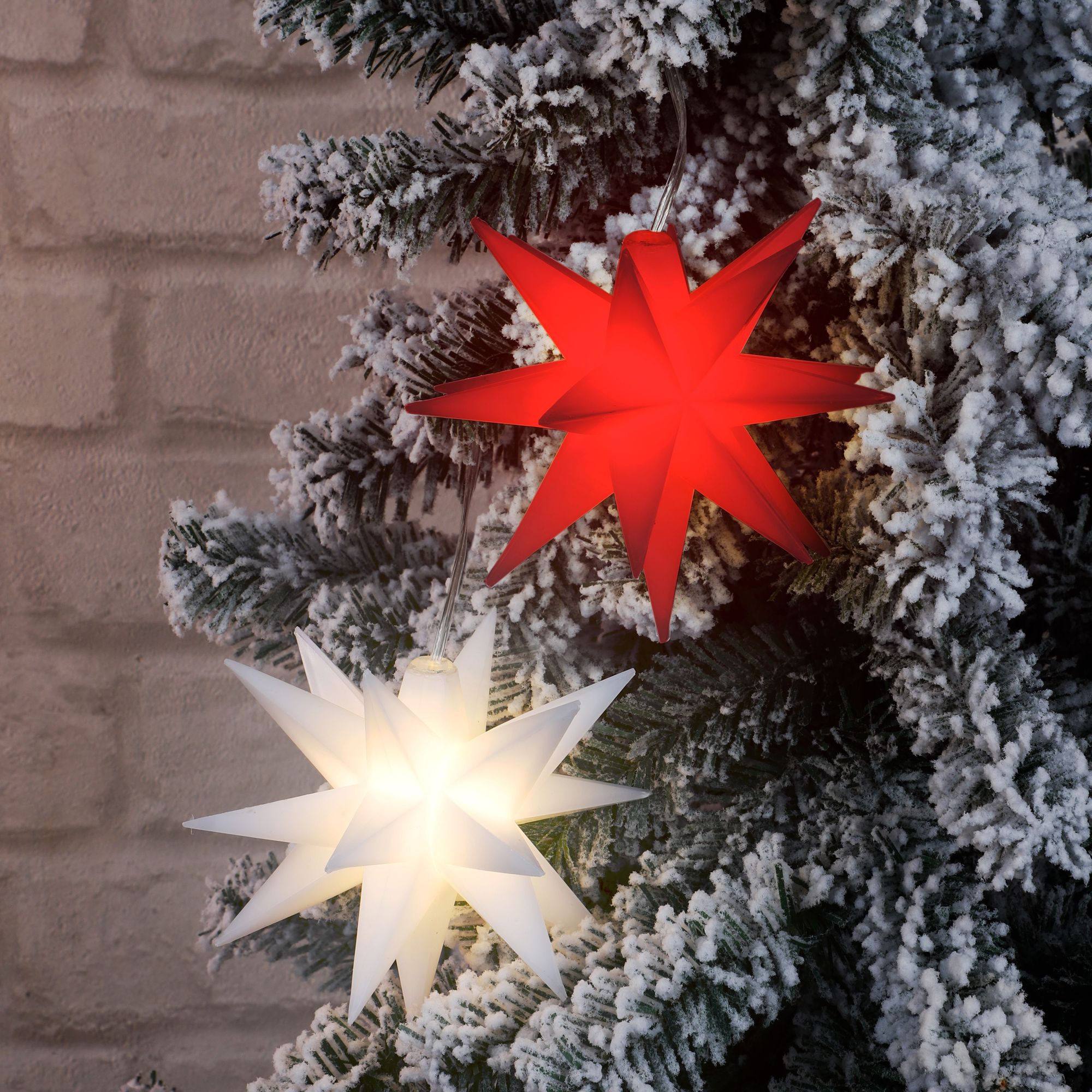 3D LED Weihnachtsstern für den Innen und Außenbereich, 12 cm