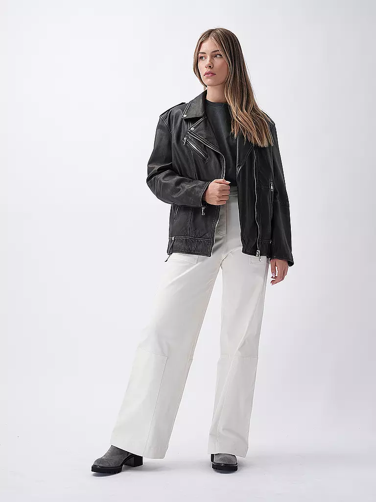 BOSS Lederjacke SAKORI braun