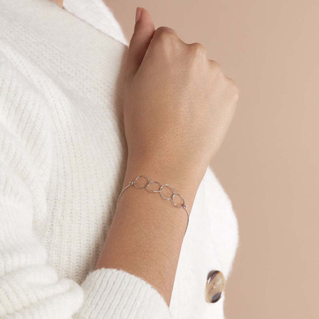 Bracelet Bulle Argent Blanc