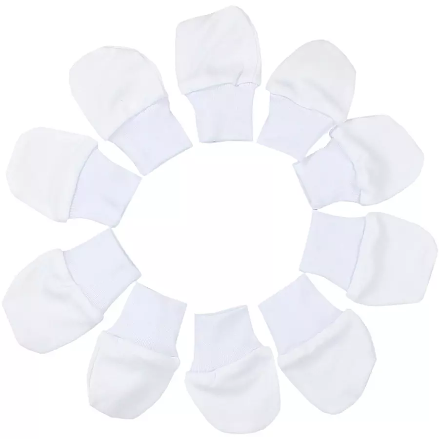 TupTam Baby Handschuhe Neugeborene Kratzhandschuhe weiß