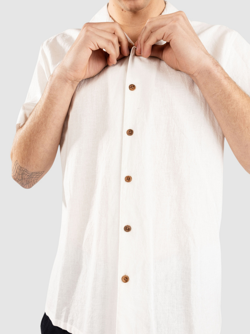 Anerkjendt Akleo Cot/Linen Shirt tofu