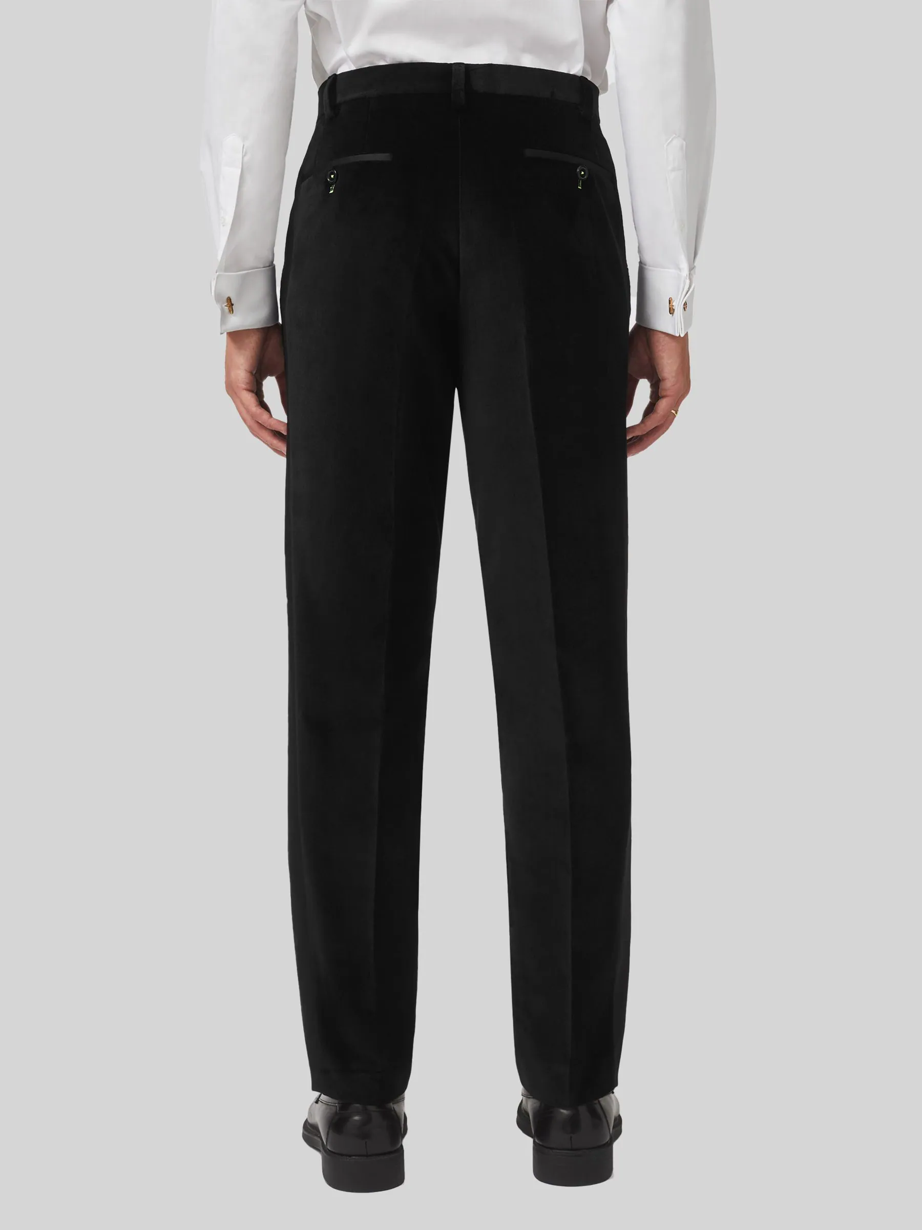 Twisted Tailor Sylvester skinny-fit fluwelen smokingbroek van 100% katoen