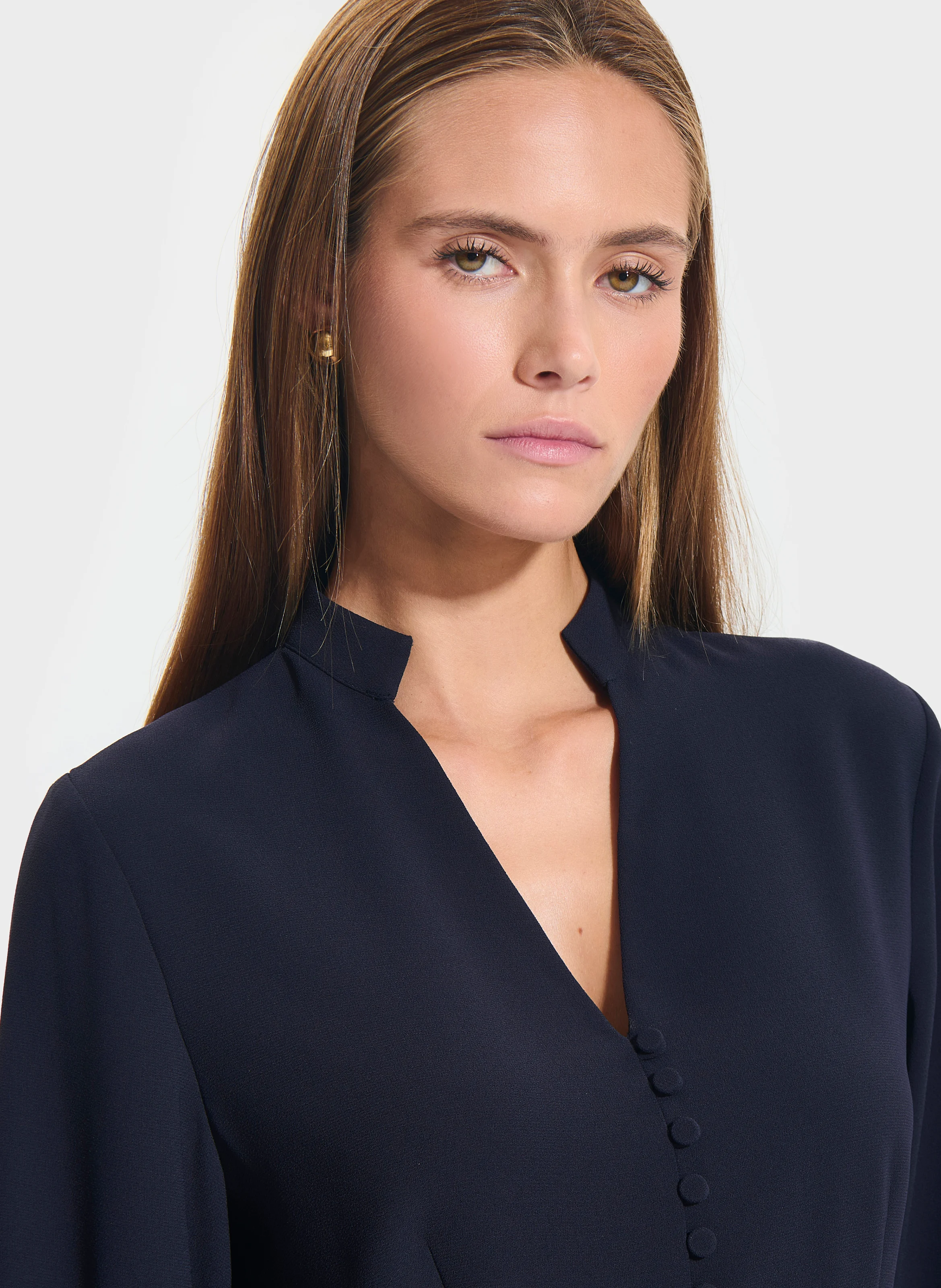 ROSALINDA - Robe courte col V | Bleu