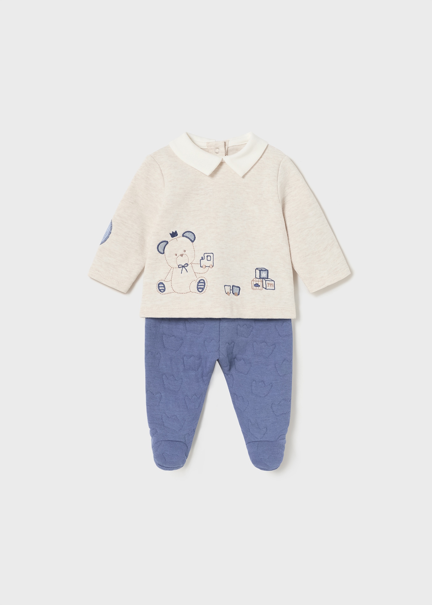 Conjunto de malha de algodão Better Cotton de 2 peças para recém-nascido