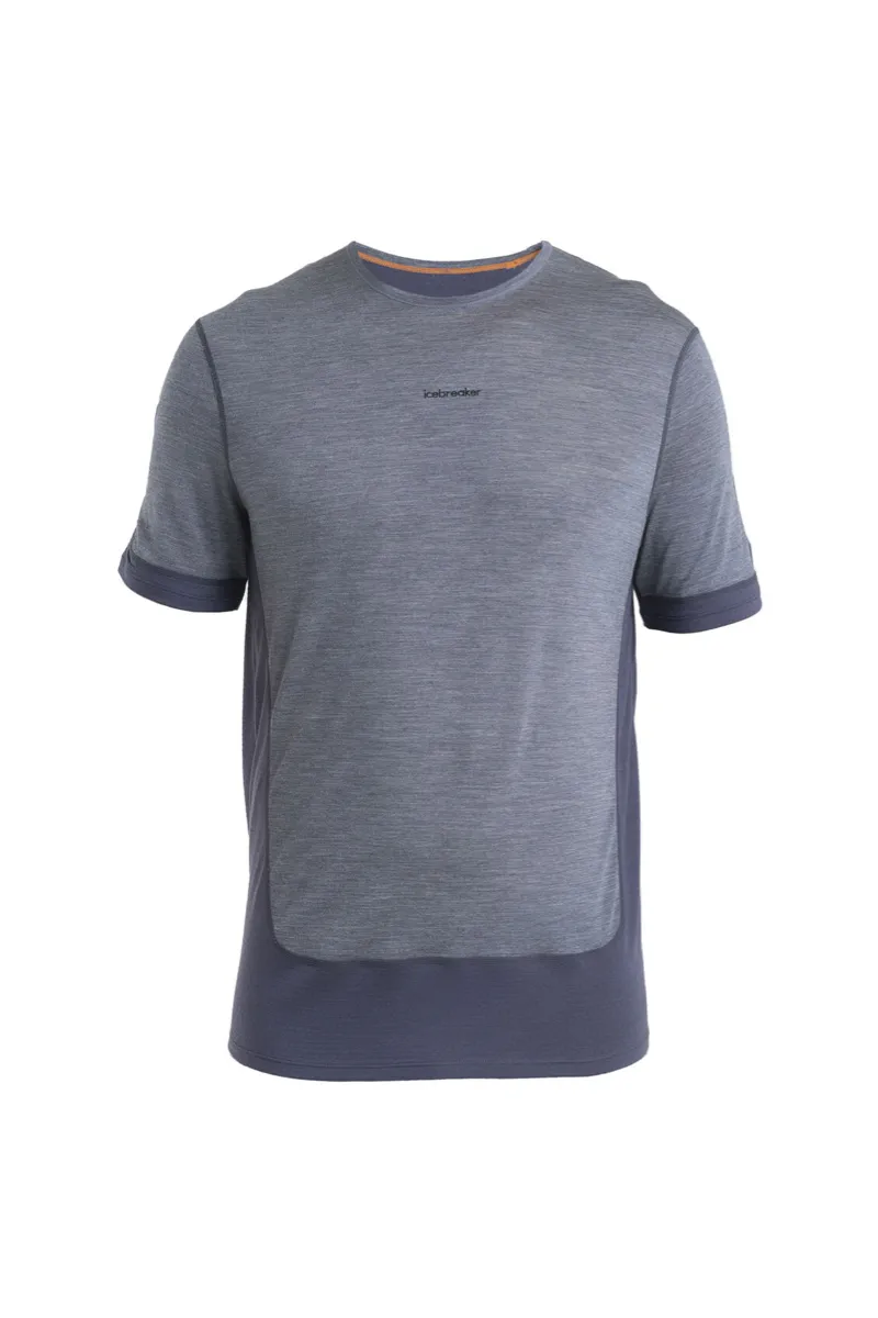 Icebreaker Men Merino 125 Zoneknit™ Energy Wind Ss Tee Graphite/graphite Hthr/cb