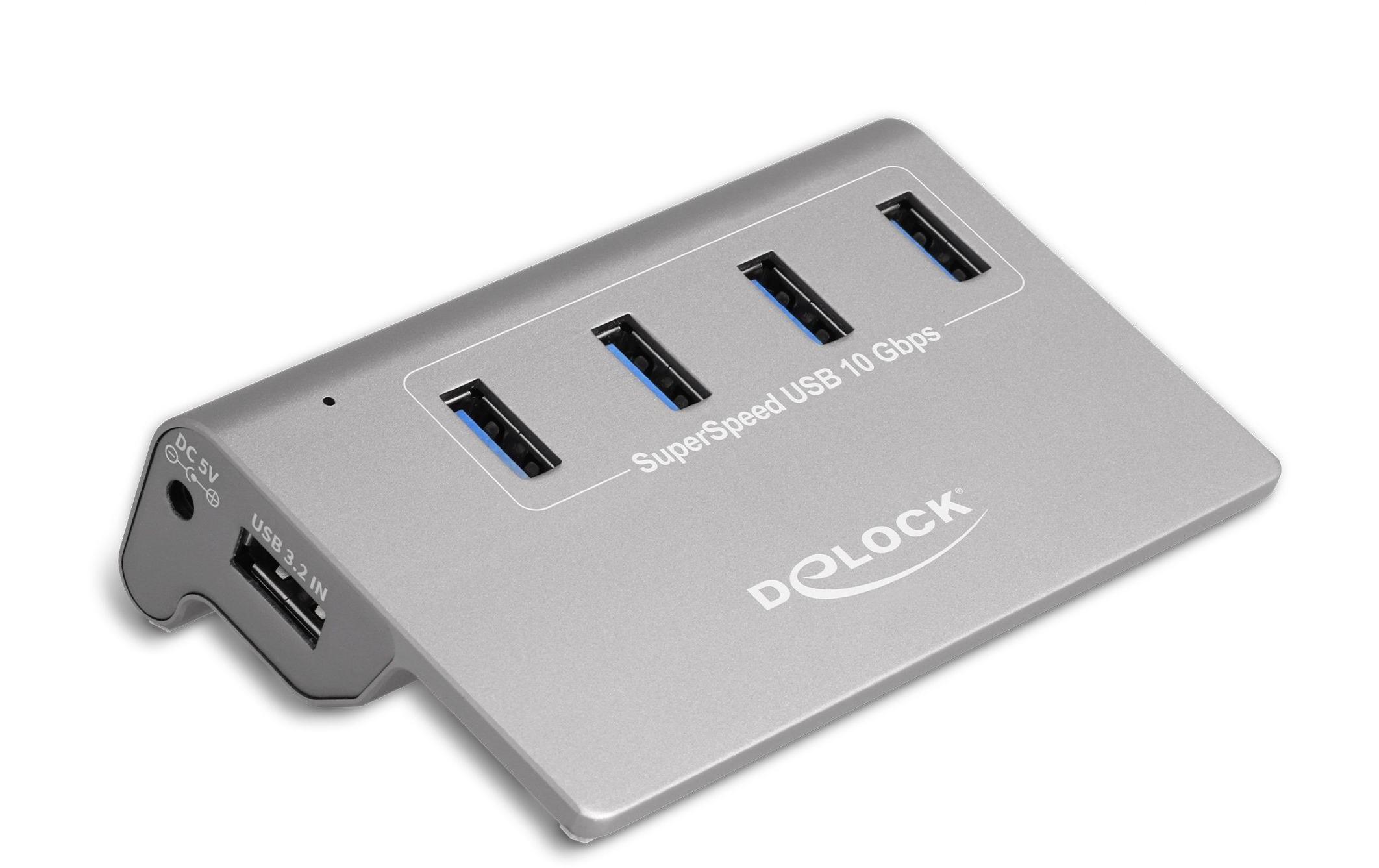 USB-Hub 64181 USB 3.1 - 4x USB-A / 1x LadeanschlussUSB-Hub mit Datentransferraten von bis zu 10 Gbps