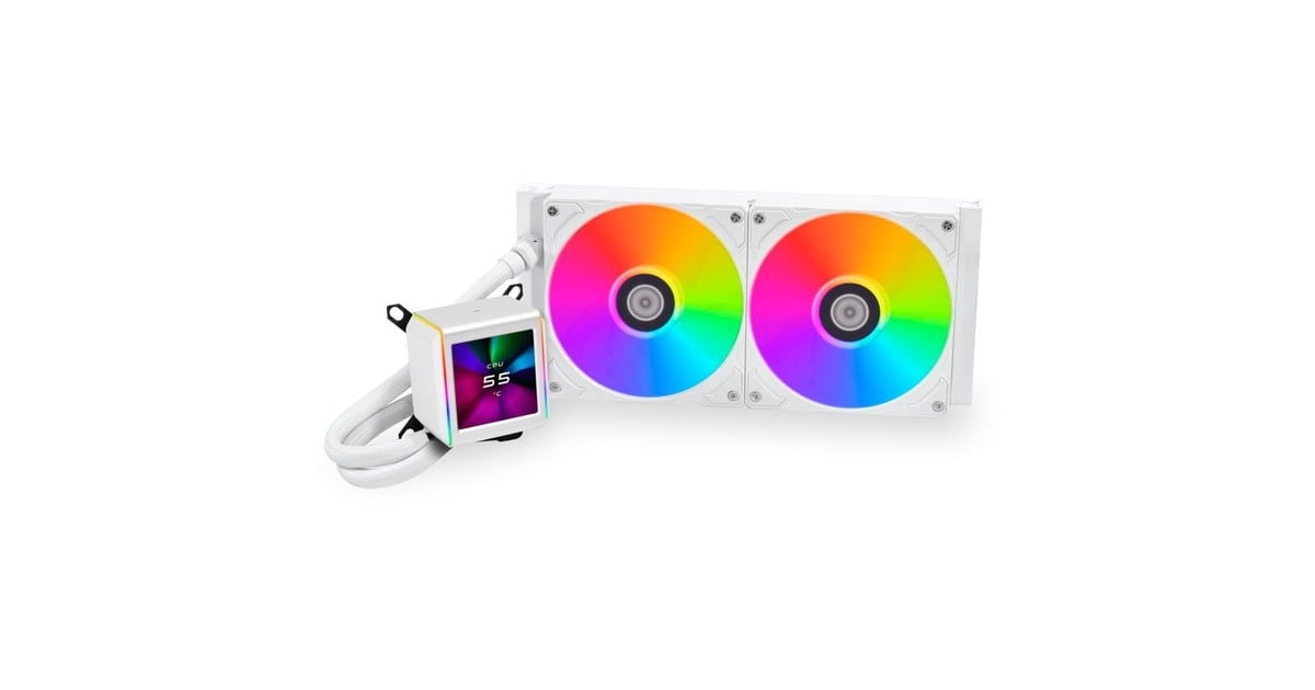 Lian LiGalahad II LCD 280 waterkoeling  (Wit, 4-pins PWM fan-connector)