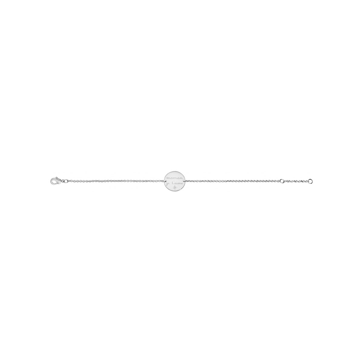 Bracelet Argent -  Maman je t'aime