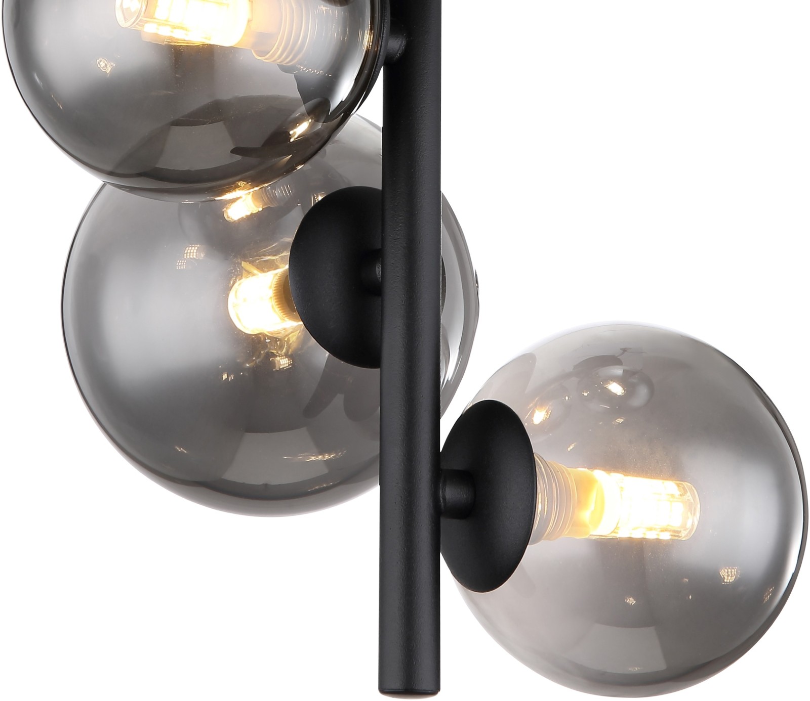 LED-Deckenleuchte - schwarz-rauchfarben - Ø 23,5 cm