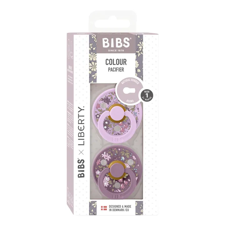 Bibs Tétines en caoutchouc naturel Bibs x Liberty - Set de 2 | Violet