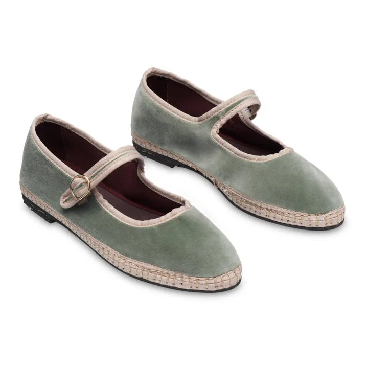 Flabelus Ballerines Slippers Uta Velours | Vert