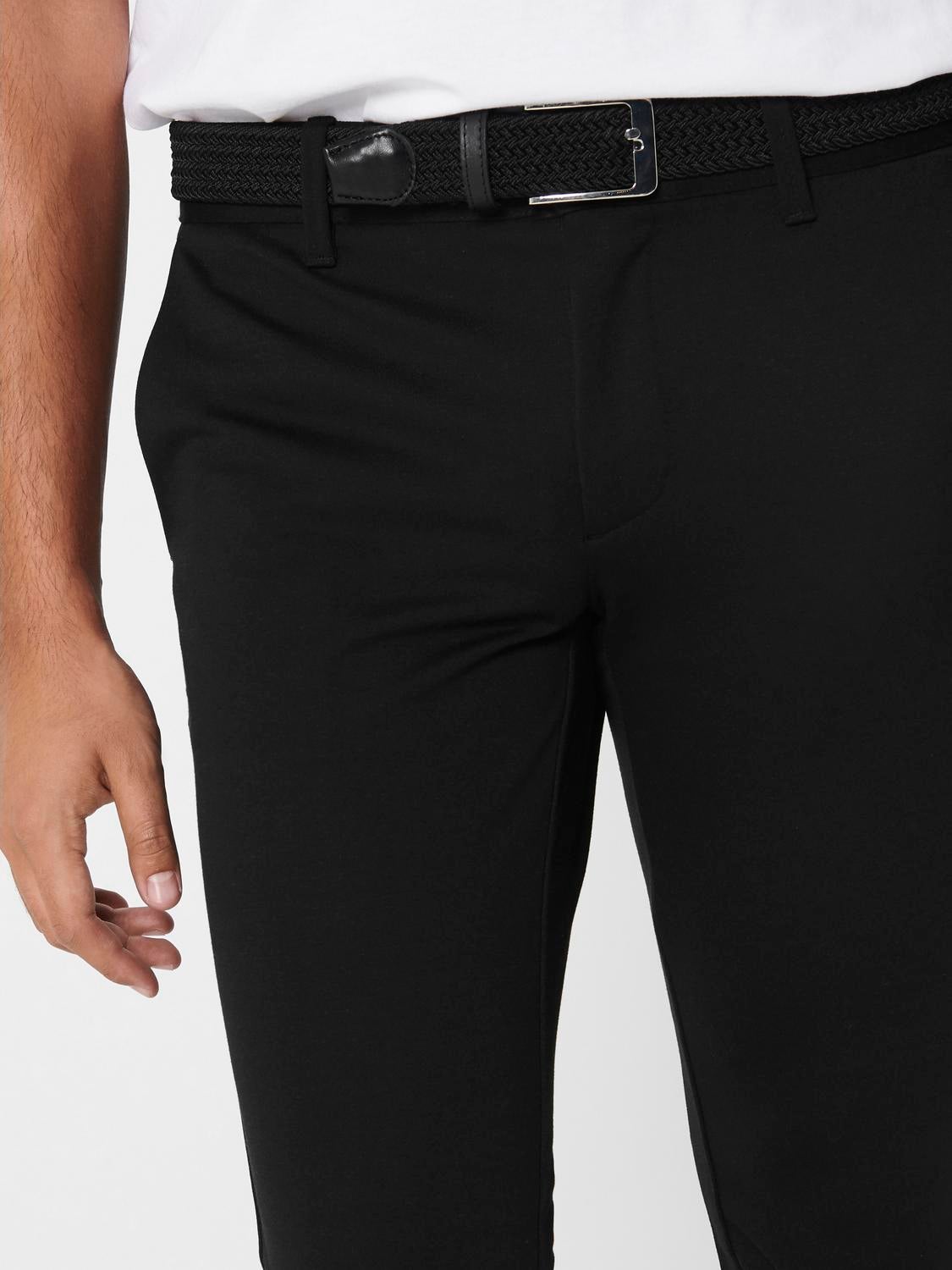 ONSMARK Slim Fit Chino Hose Black