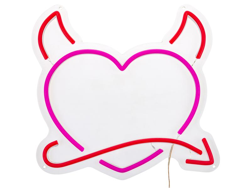 Vegas Lights LED Dekolicht Neonschild Teufel 30 x 28 cm Dekorative Innenbeleuchtung