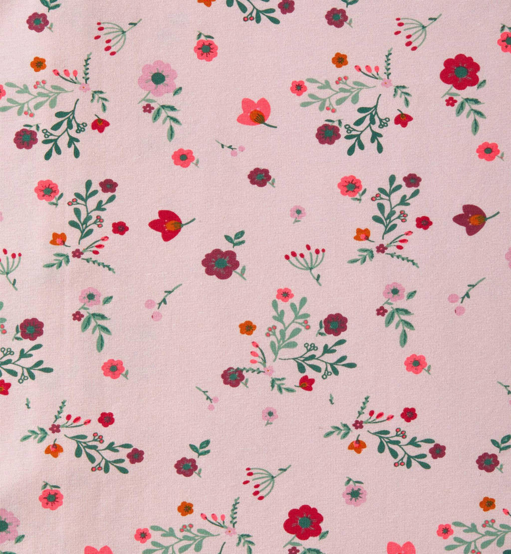 Little Label gebloemde pyjama van katoen roze