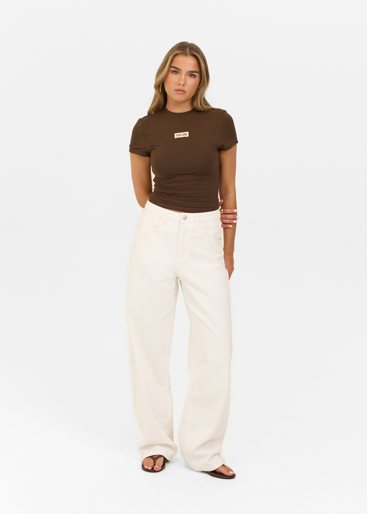 Loose fit jeans ecru