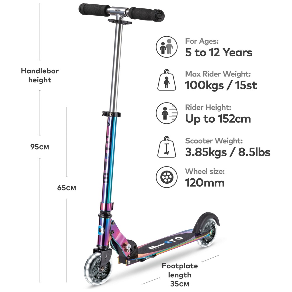 Micro Sprite LED Neochrome Scooter