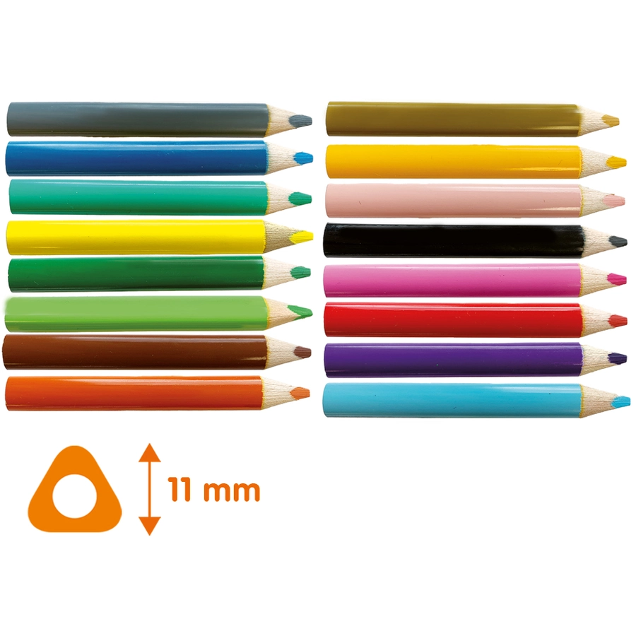 SES Creative® Dreikant-Buntstifte 16 Stück