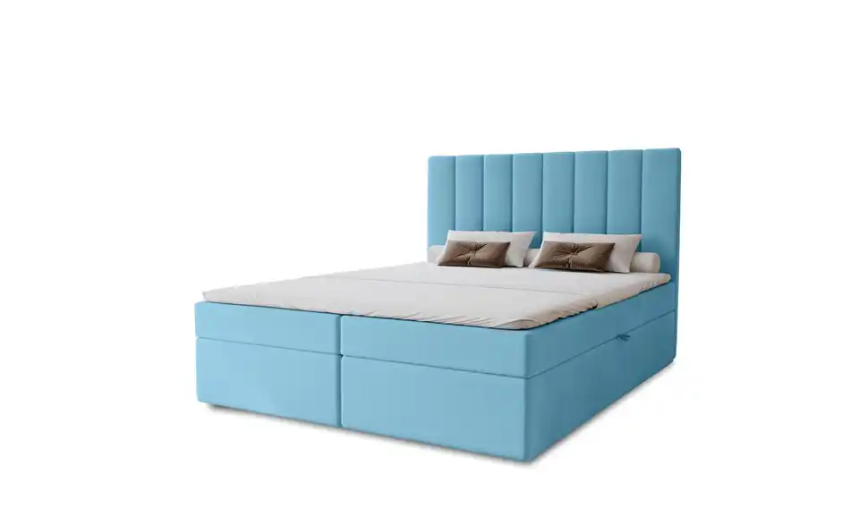 Boxspringbett 122 cm 120x200 cm Blau