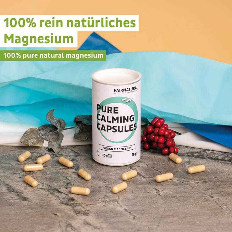 Fairnatural Magnesium hochdosiert + vegan Kapseln, 90 St