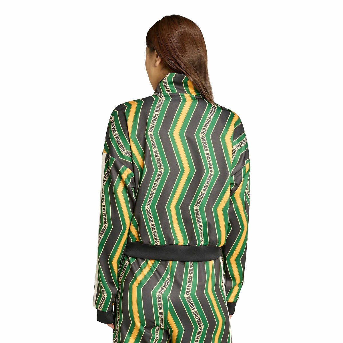 ADIDAS ROUPAS ESPORTIVAS<br>Colete com zíper estampado FARM RIO