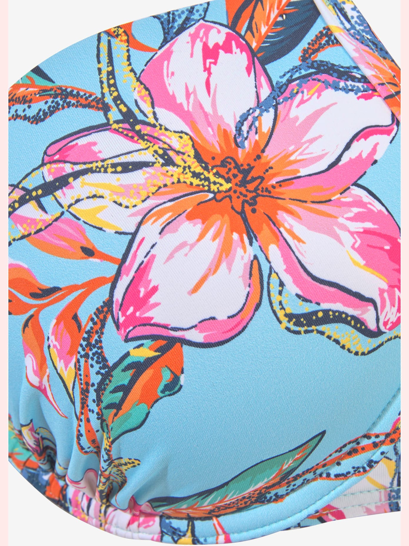 Haut de bikini push-up imprimé floral