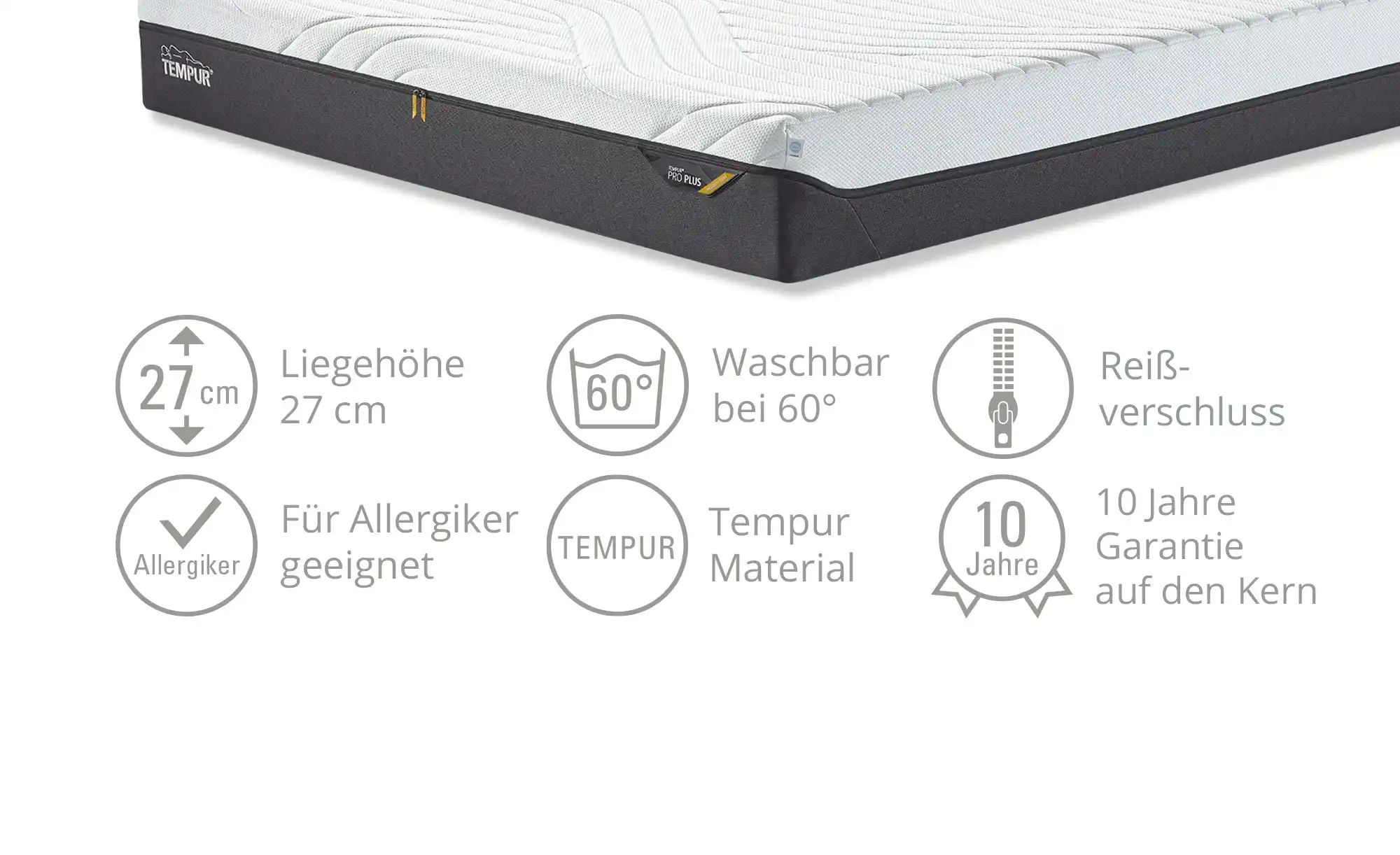 TEMPUR Viscoschaummatratze Medium Firm Pro Plus CoolQuilt