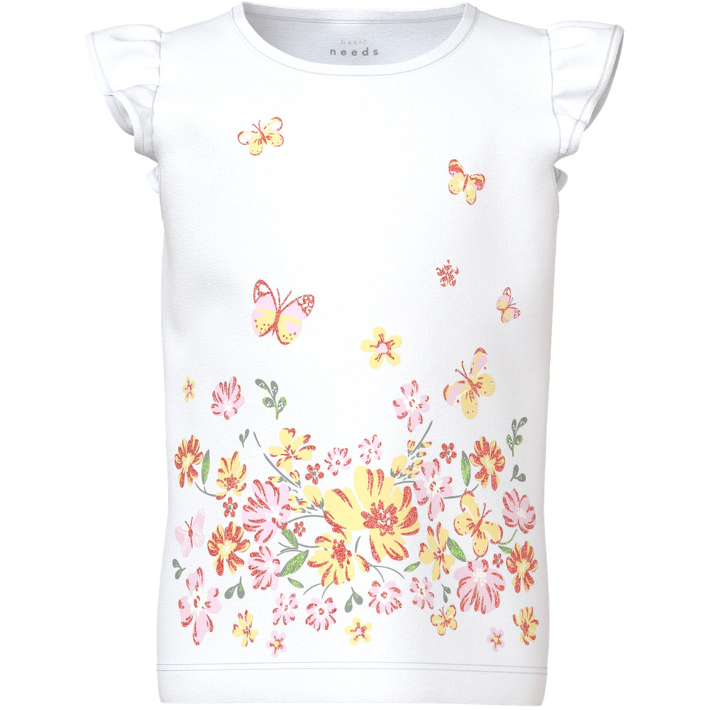 Køb Name It Bright White Yellow Flower Vayana Capsl Top
