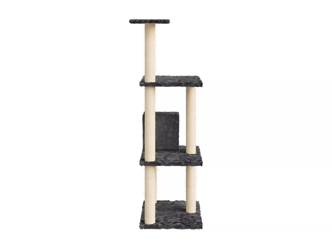 Arbre à chat avec griffoirs en sisal Gris foncé 119 cm