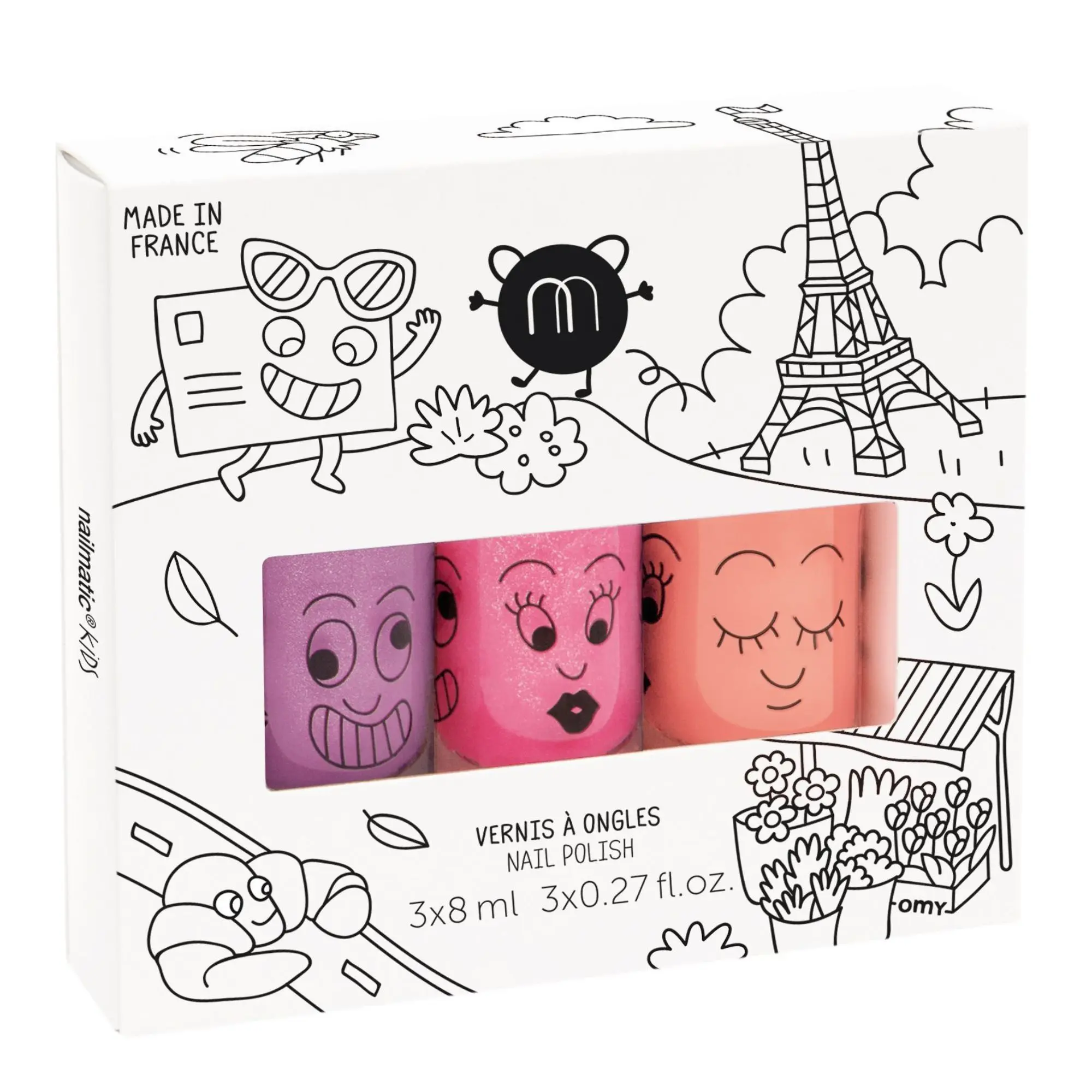 Nailmatic - Coffret Paris 3 Vernis Enfant- Coffret enfant