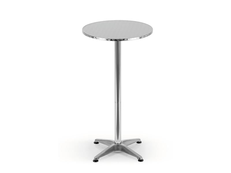 EASYmaxx Bartisch klappbar, 115 x 60 cm, Silber Runder Stehtisch