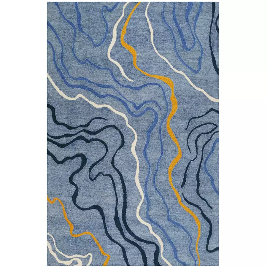 Esprit Kurzflorteppich Drive hellblau