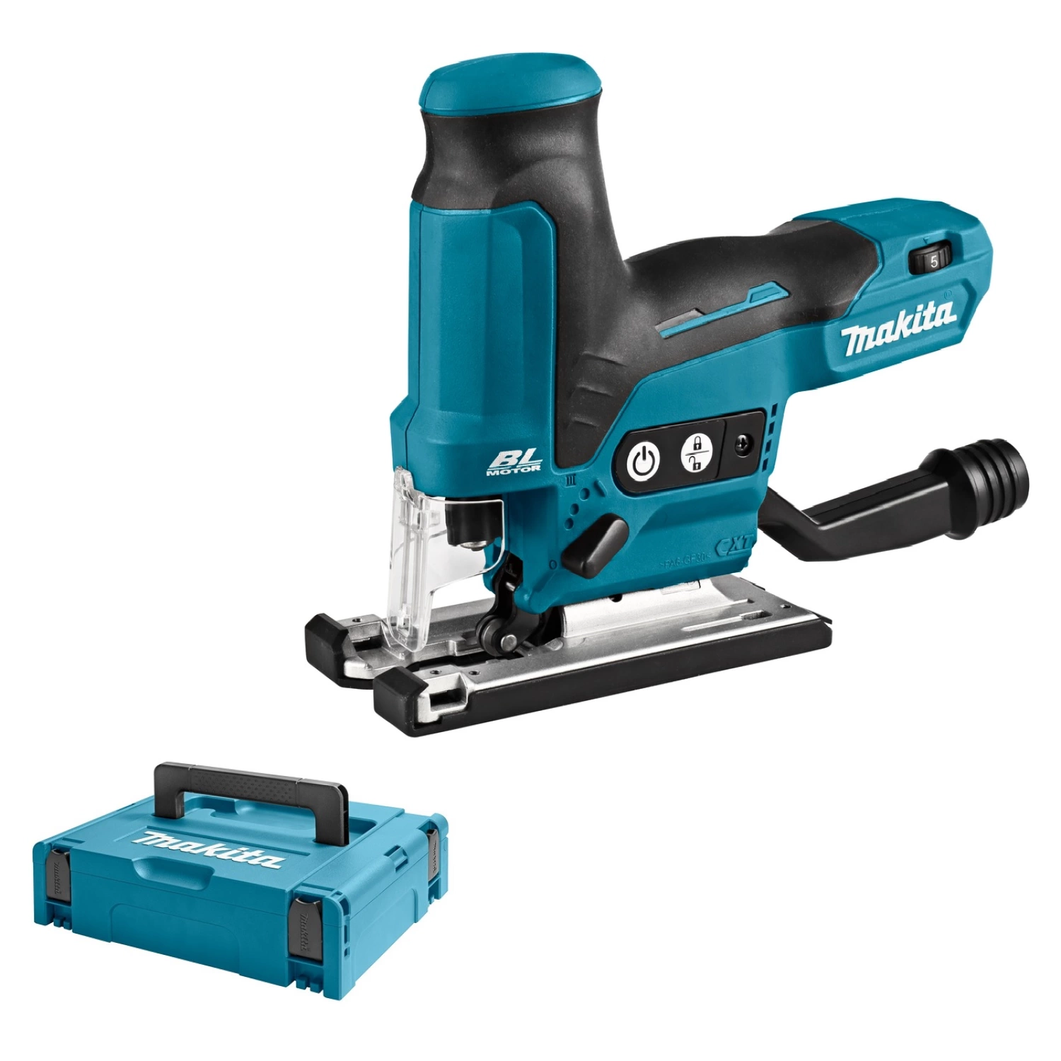 Makita JV102DZJ 10.8V Li-Ion Accu decoupeerzaag body in Mbox - T-greep - variabel - koolborstelloos