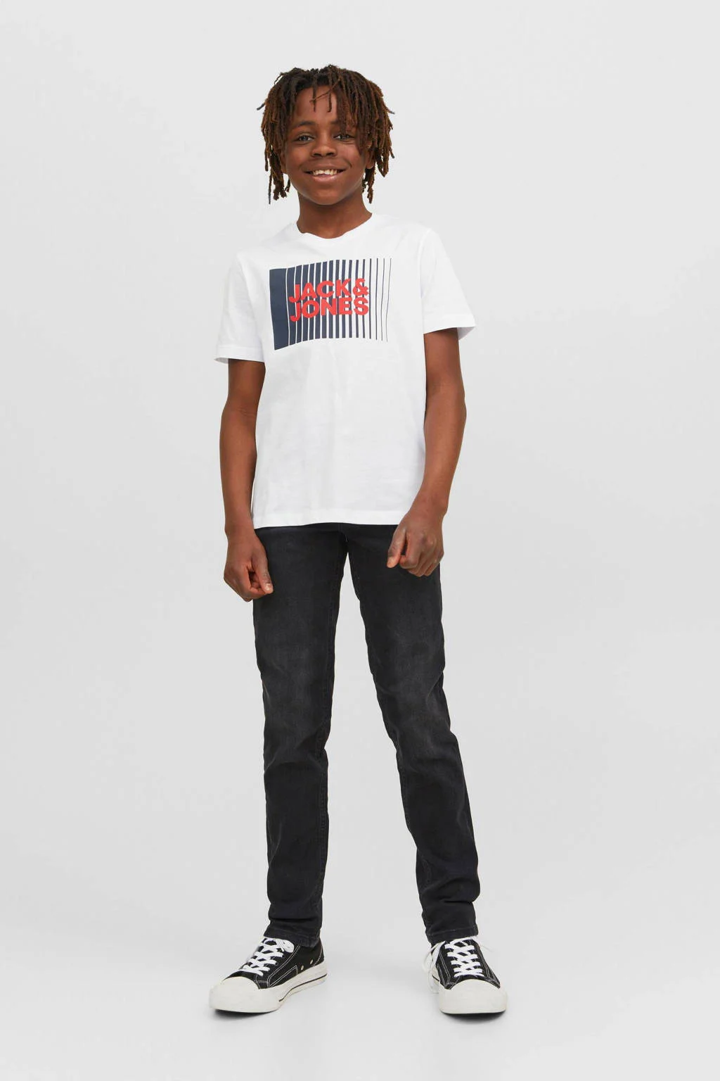 JACK & JONES low waist slim fit jeans JJIGLENN JJORIGINAL black denim