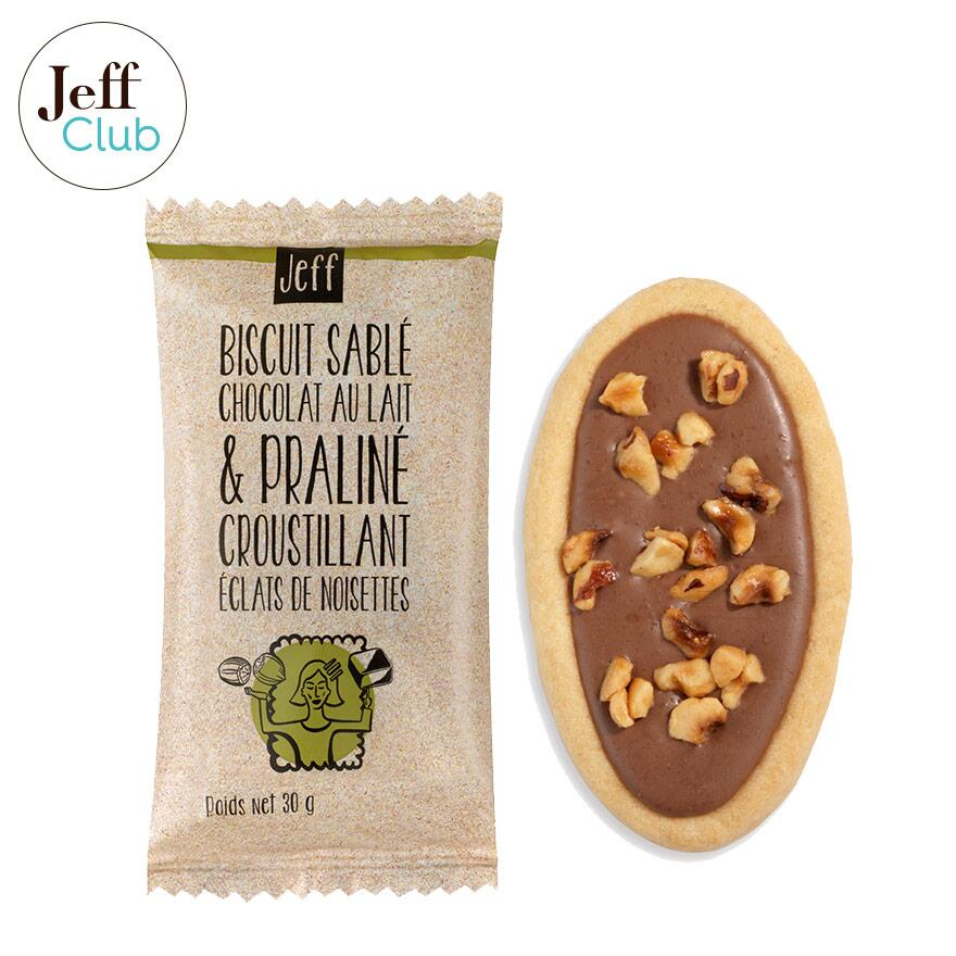 Biscuit Sablé Chocolat au Lait Praliné et Noisettes