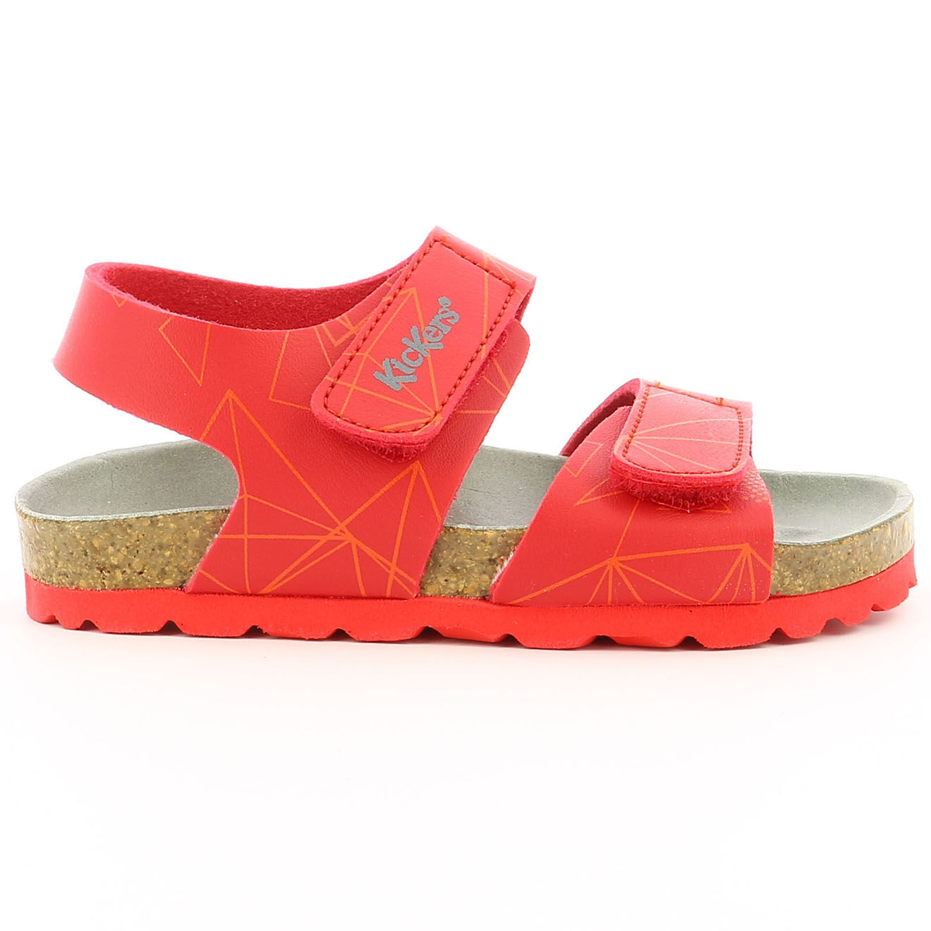 Kickers Sandales en Cuir Summerkro rouges