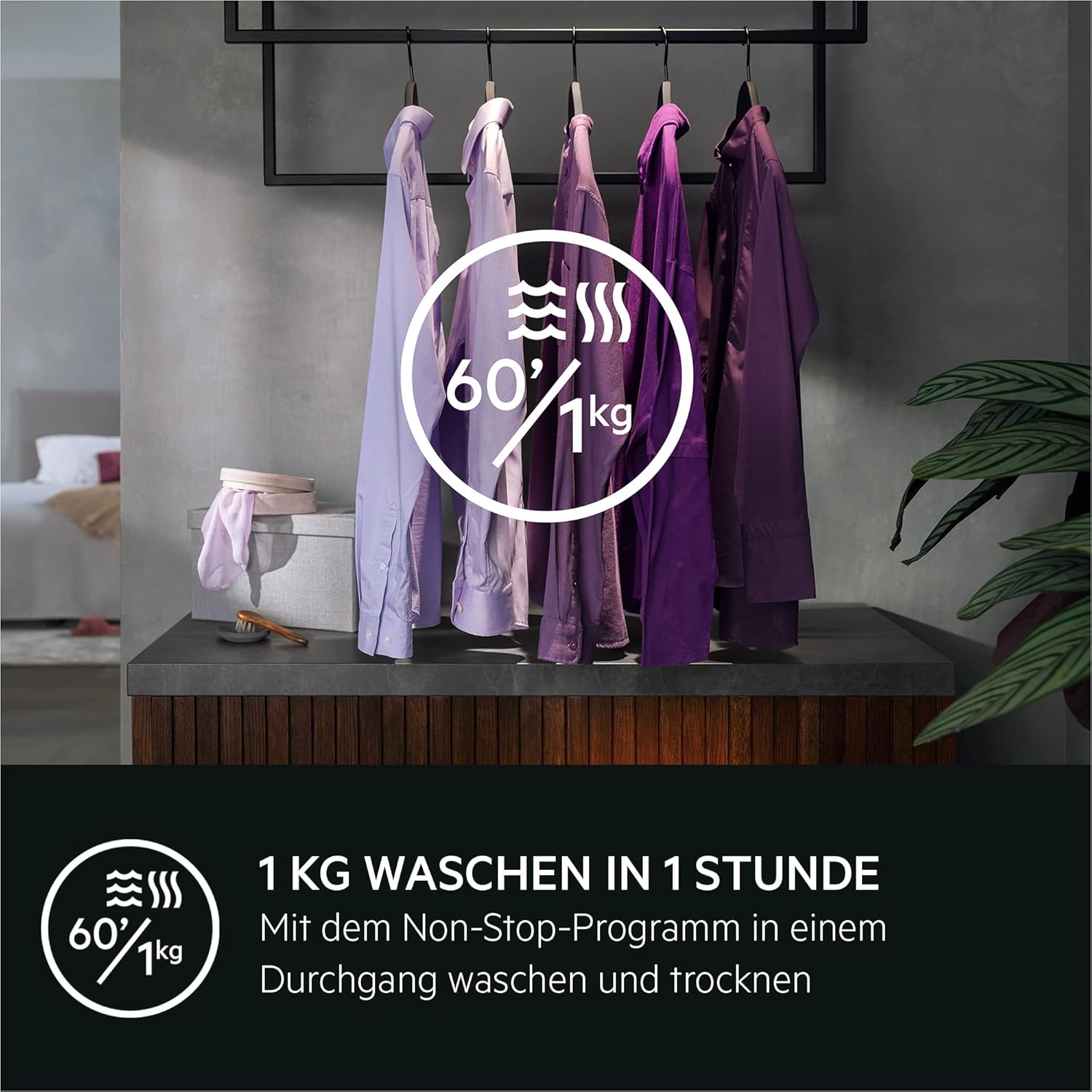 AEG Waschtrockner Serie 7000 ProSteam, 11,0 kg Waschen, 7,0 kg Trocknen, D, energiesparend, Mengenautomatik, Nachlegefunktion, Kindersicherung, 1600 U/min, LWR7E70610