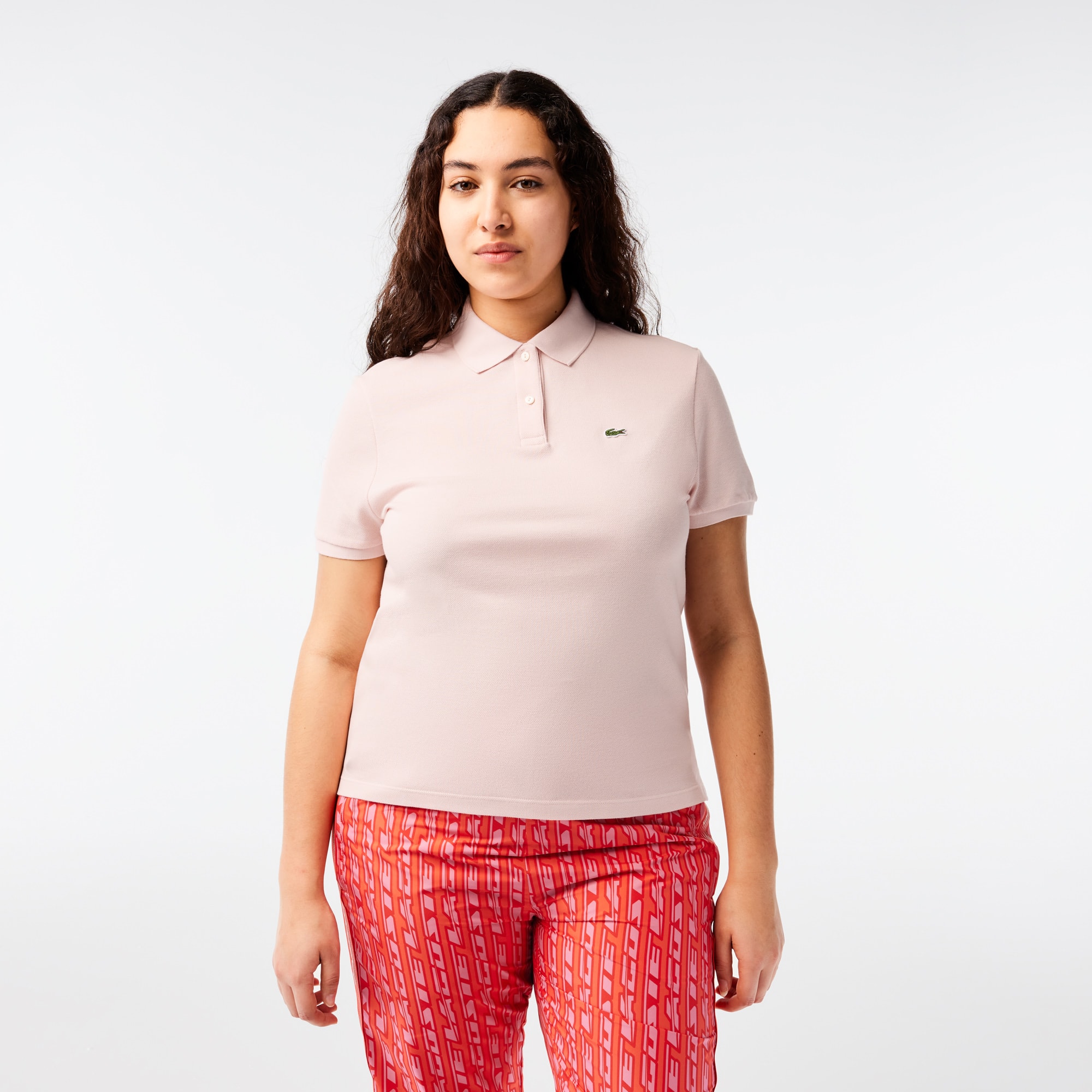 Polo regular fit Lacoste en petit piqué de coton souple Manches Courtes - Rose - Lacoste - Femme