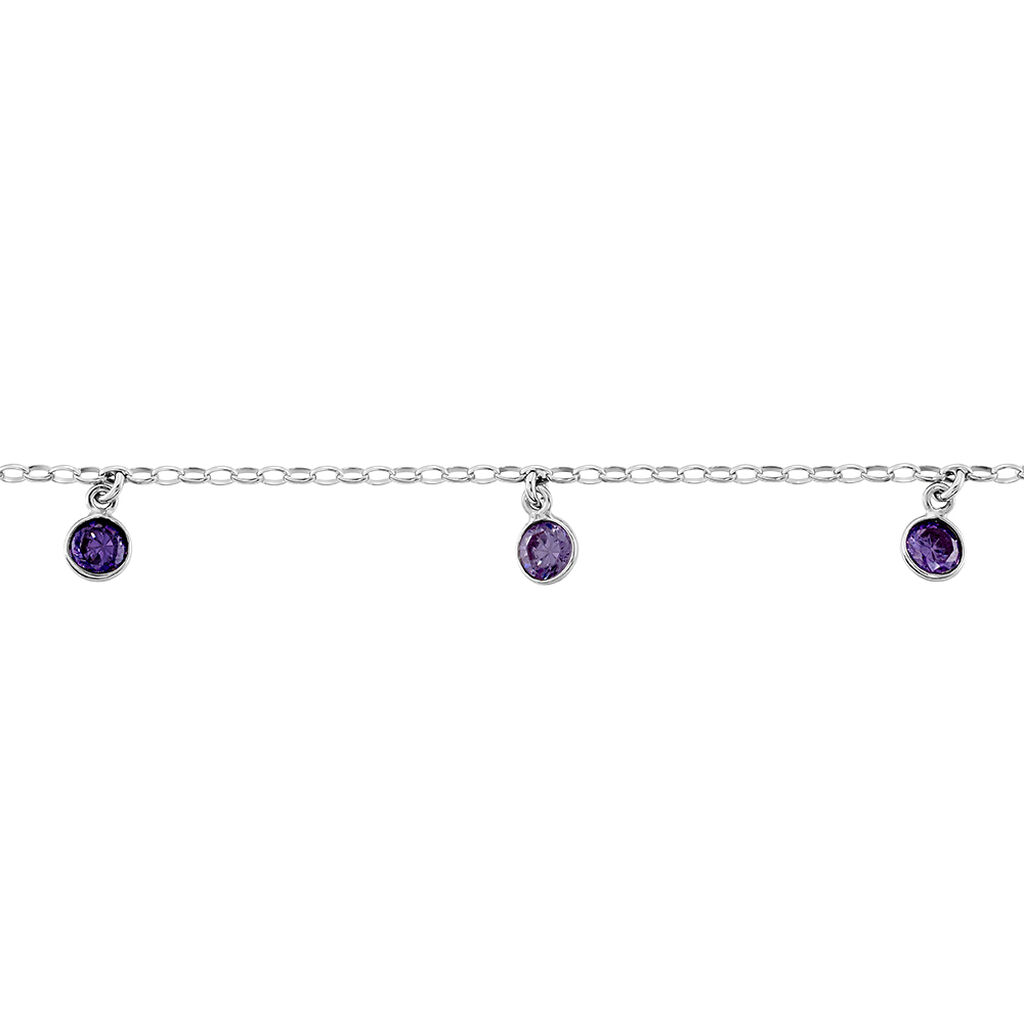 Bracelet Argent Blanc Muireall Oxydes De Zirconium