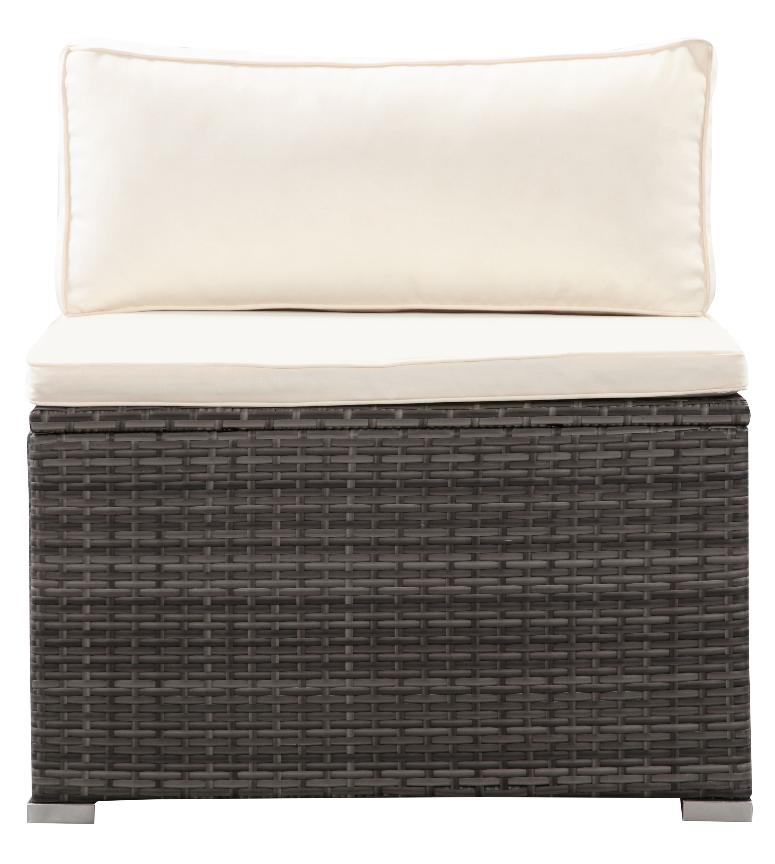 Rattanlounge FARO grau/beige