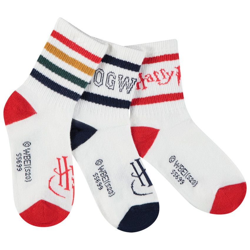 Lot de 3 paires de chaussettes Harry Potter pour garçon - Ecru