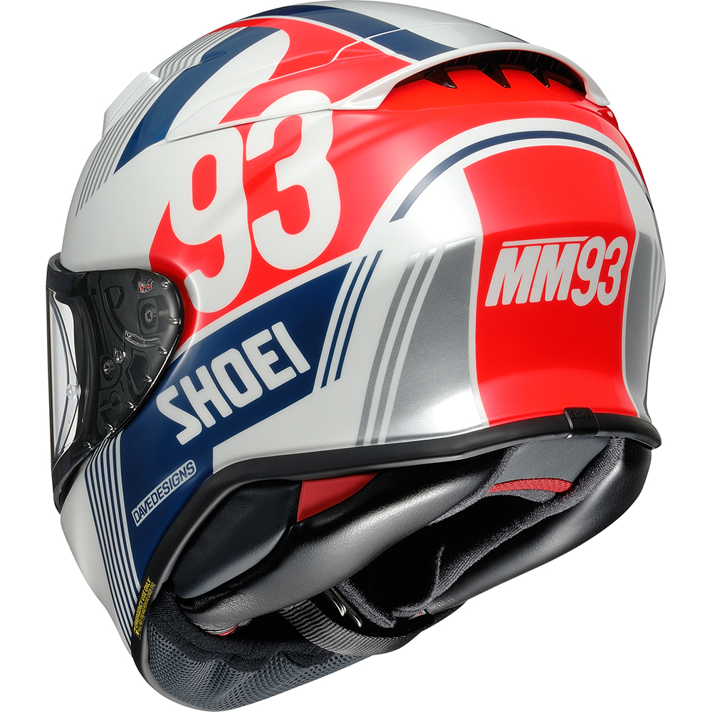 Shoei - Casque NXR2 MM93 Retro TC-10 / Blanc / Bleu / Rouge