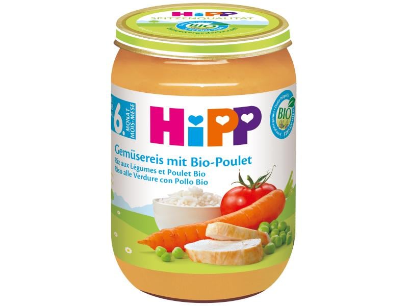 HIPP Menü Gemüsereis mit Bio-Poulet Menü, Gemüsereis mit Bio-Poulet, 1 x 190 g