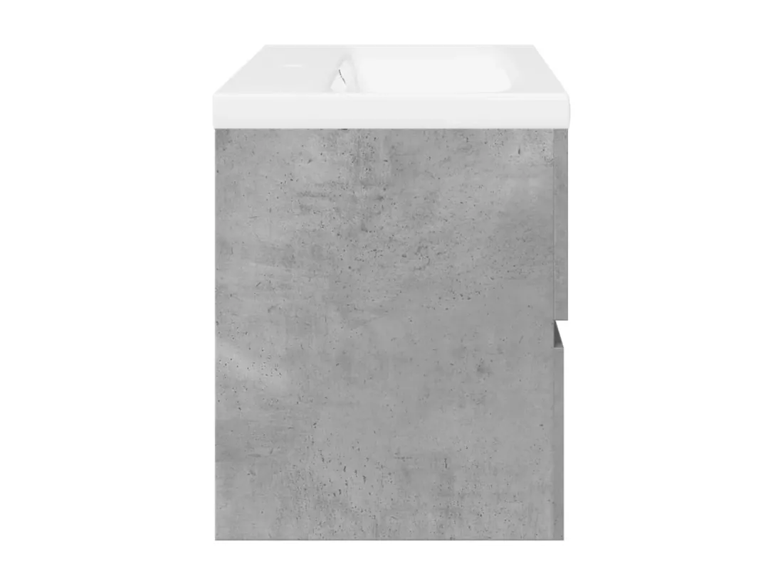 Ensemble de meubles de salle de bain 2 pcs gris béton