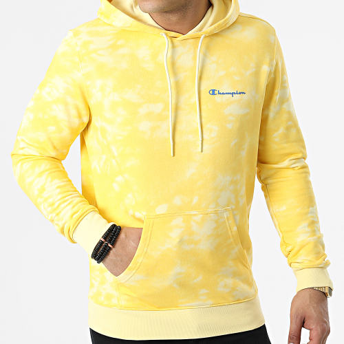 Sweat Capuche Tie Dye 217255 Jaune