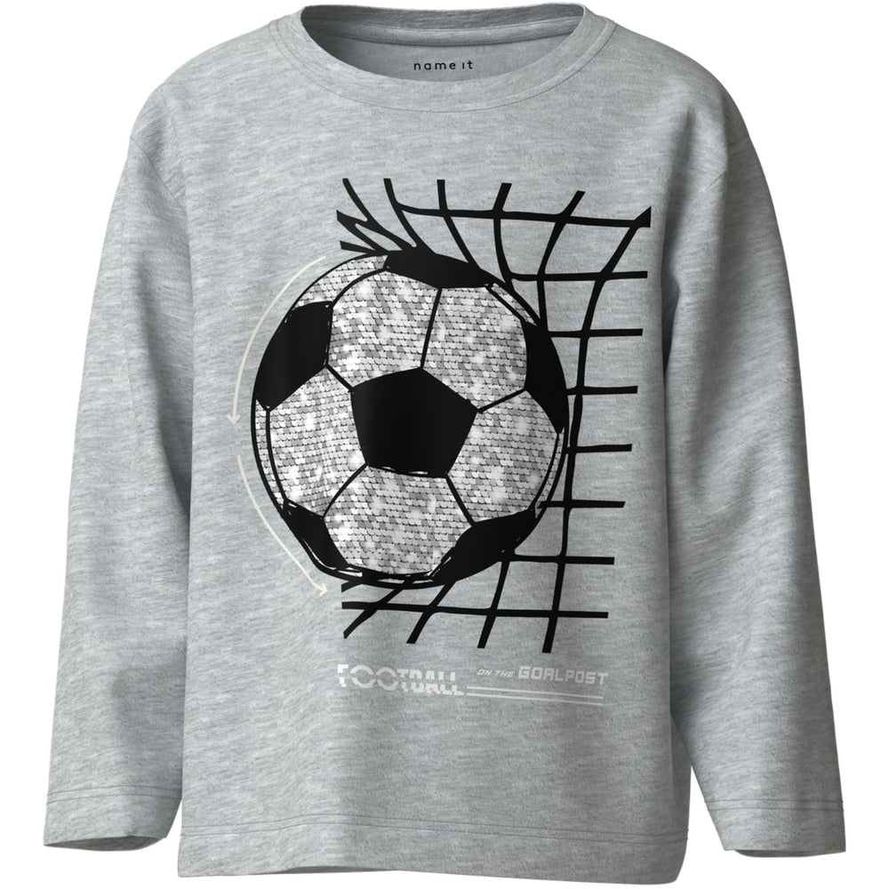 Køb Name It Light Grey Melange Nkmdorak Ls Nreg Top