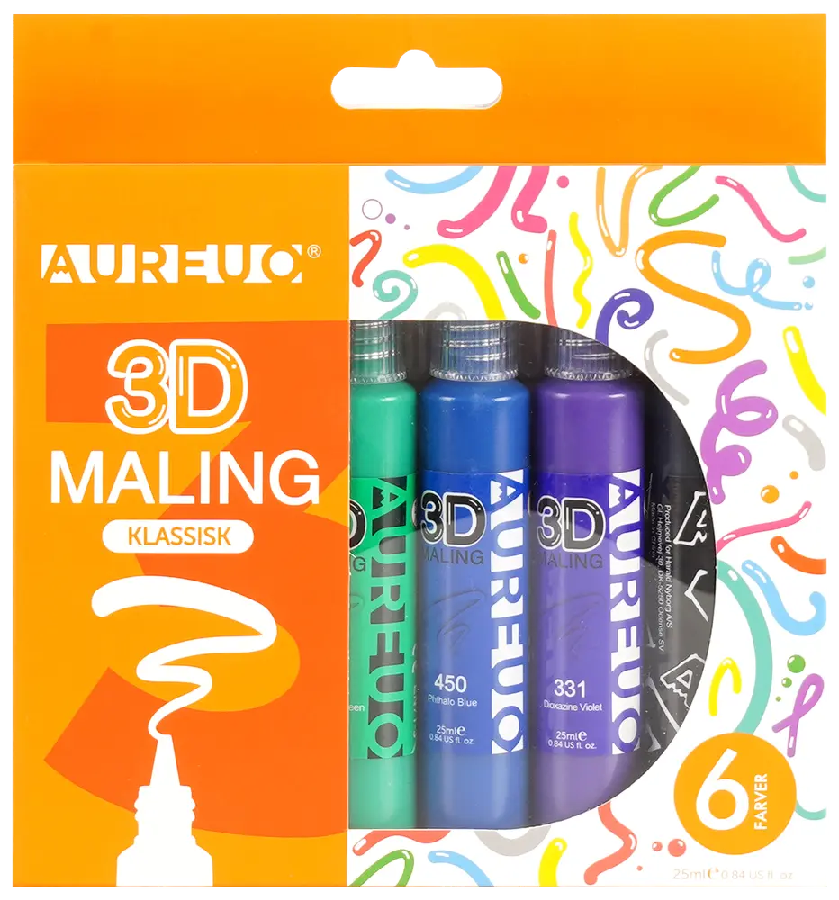 AUREUO 3D maling 6-pak klassisk