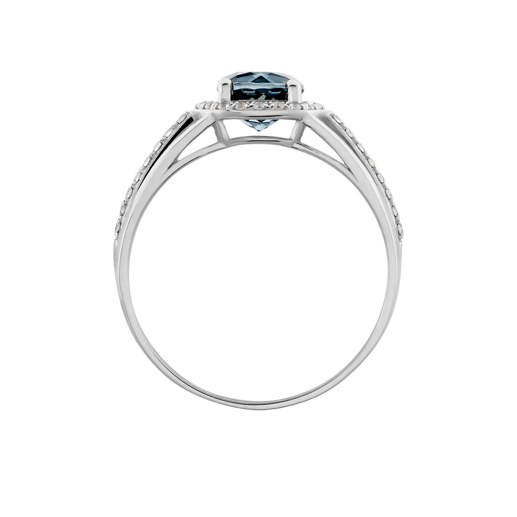 Bague Or Blanc Maeva Topaze Oxydes De Zirconium
