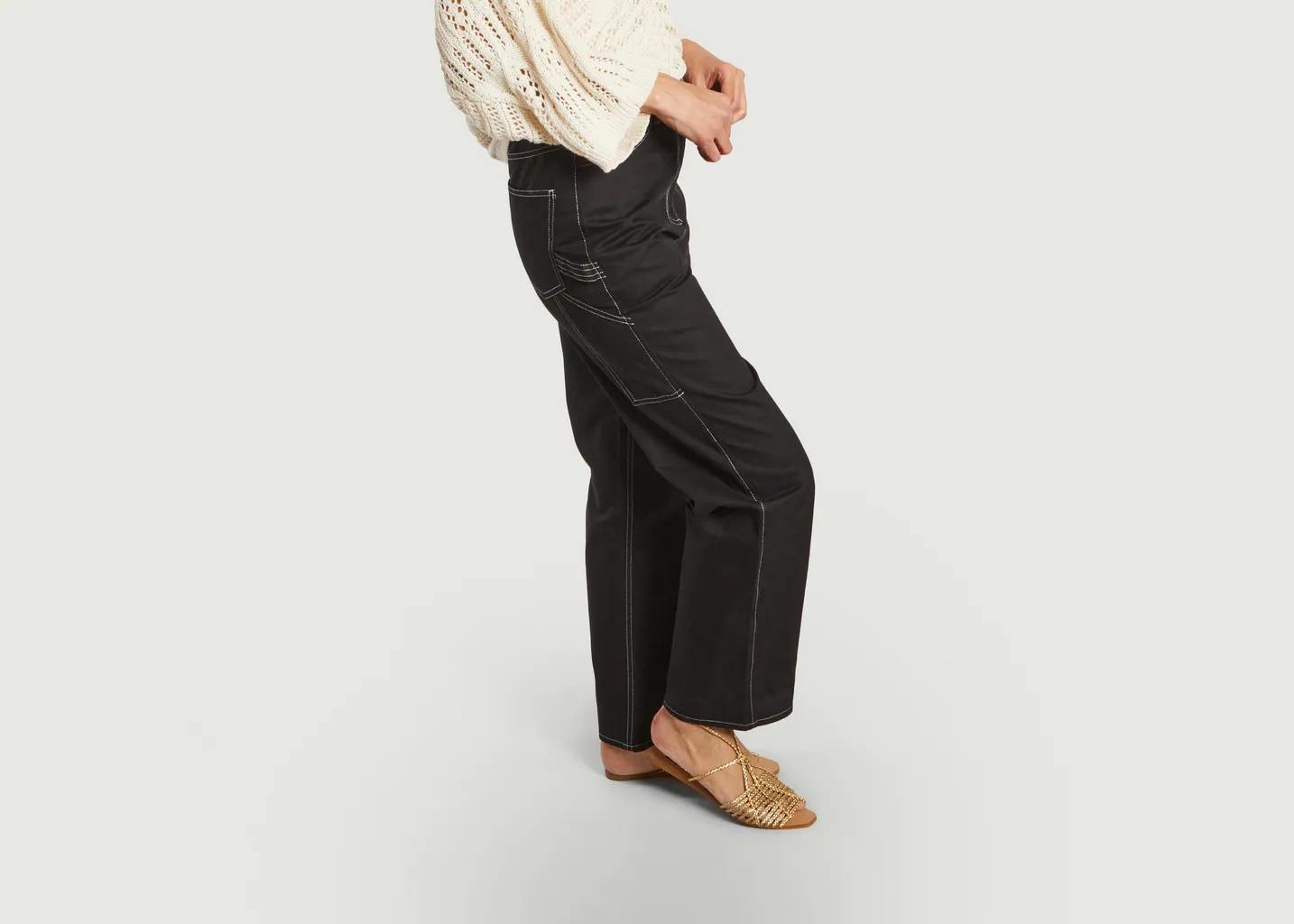 Pantalon droit en coton bio Noa Samsoe Samsoe
